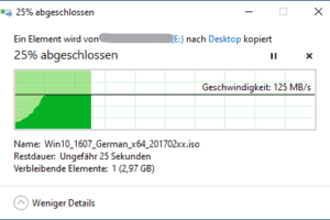 Datenübertragung von einem Windows Image
